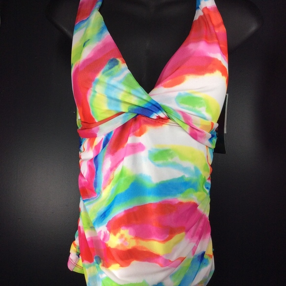 Lauren Ralph Lauren Water Color Tankini Set Small - Picture 2 of 6